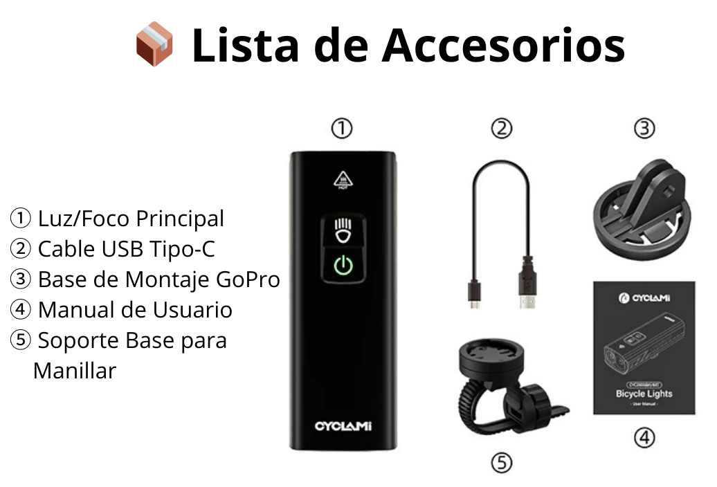 Luz Frontal para Bicicleta (2000 Lúmenes)