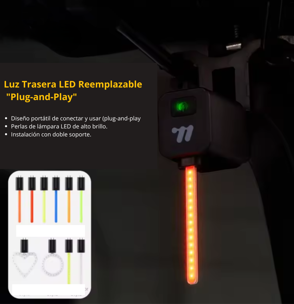 Luz Trasera LED para Bici. Alta Luminosidad y Recargable USB